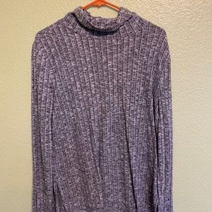 Soft gray mock neck sweater